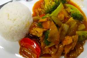 Teriyaki Chicken with Broccoli and Mixed Veggies