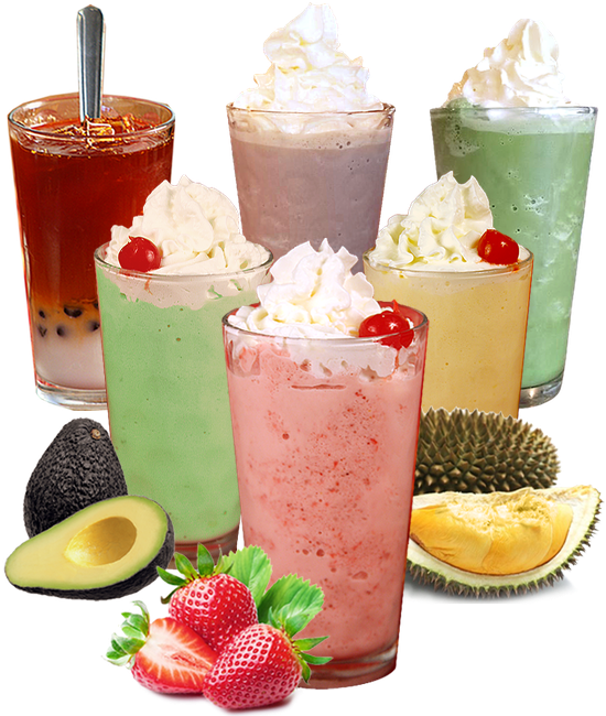 Noodle House has a range of delicious refreshing beverages including Thai tea, match frape, and exotic tropical fruit shake flavors such as durian.