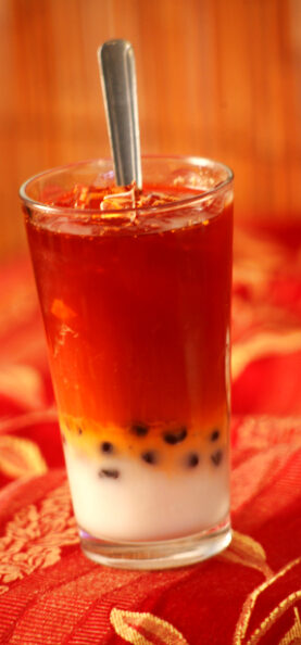 Delicious Thai Tea with Boba, perfect for any meal, or just as a treat