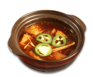 Clay Pot, or Kho To from Noodle House located on Madison Avenue ins Sacramento, CA. A Delicious harmony of sweet and savory made with a caramelized sauce full of large pieces of fish and a few slices of jalapeno on top to garnish this traditional Vietnamese comfort food